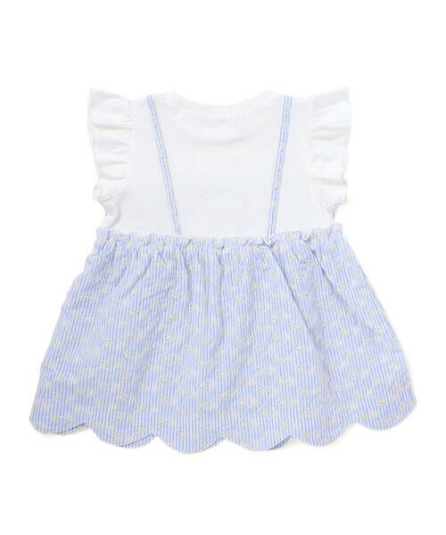 SLAP SLIP / スラップ スリップ Tシャツ | 【お揃い】スカラップキャミストライプ&ドビー半袖Tシャツ(80~130cm) | 詳細8