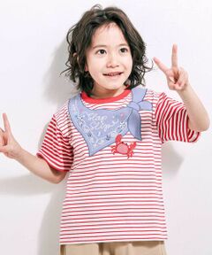 SLAP SLIP / スラップ スリップ Tシャツ | 【マリンシリーズ】セーラーカラーパッチボーダーTシャツ(80~130cm)