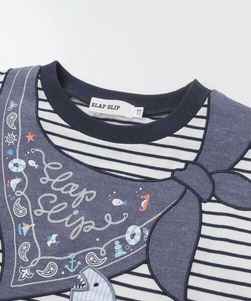 SLAP SLIP / スラップ スリップ Tシャツ | 【マリンシリーズ】セーラーカラーパッチボーダーTシャツ(80~130cm) | 詳細8