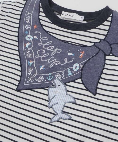 SLAP SLIP / スラップ スリップ Tシャツ | 【マリンシリーズ】セーラーカラーパッチボーダーTシャツ(80~130cm) | 詳細9
