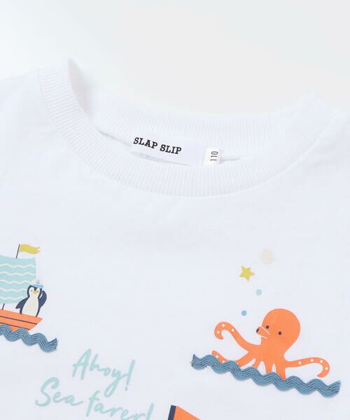 SLAP SLIP / スラップ スリップ Tシャツ | 【マリンシリーズ】レイヤード風船パッチ半袖Tシャツ(80~130cm) | 詳細2