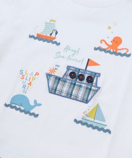 SLAP SLIP / スラップ スリップ Tシャツ | 【マリンシリーズ】レイヤード風船パッチ半袖Tシャツ(80~130cm) | 詳細3