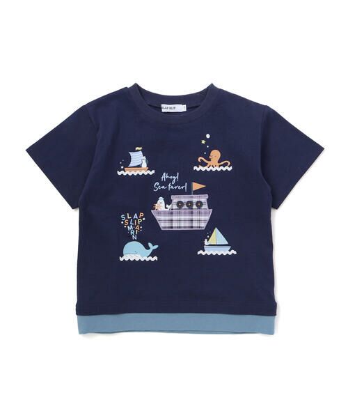 SLAP SLIP / スラップ スリップ Tシャツ | 【マリンシリーズ】レイヤード風船パッチ半袖Tシャツ(80~130cm) | 詳細11