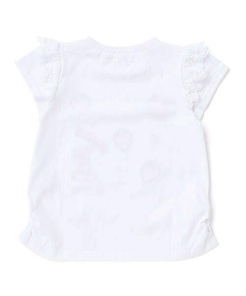 SLAP SLIP / スラップ スリップ Tシャツ | 肩フリルイチゴウサギパッチ半袖Tシャツ(80~130cm) | 詳細1