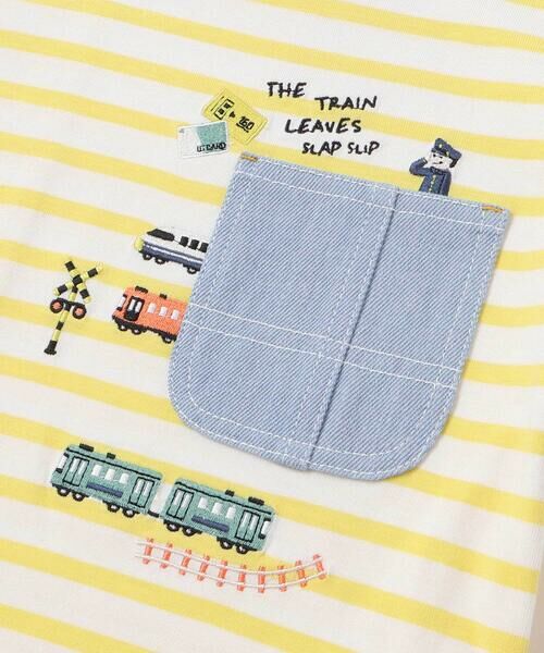 SLAP SLIP / スラップ スリップ Tシャツ | デニムポケット付き電車恐竜刺しゅうレイヤード半袖Tシャツ(80~130cm) | 詳細10
