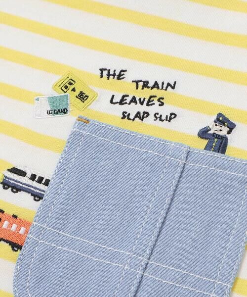 SLAP SLIP / スラップ スリップ Tシャツ | デニムポケット付き電車恐竜刺しゅうレイヤード半袖Tシャツ(80~130cm) | 詳細11