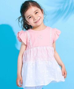 SLAP SLIP / スラップ スリップ Tシャツ | 【接触冷感】レースティアード半袖Tシャツ(80~130cm)