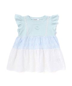SLAP SLIP / スラップ スリップ Tシャツ | 【接触冷感】レースティアード半袖Tシャツ(80~130cm)