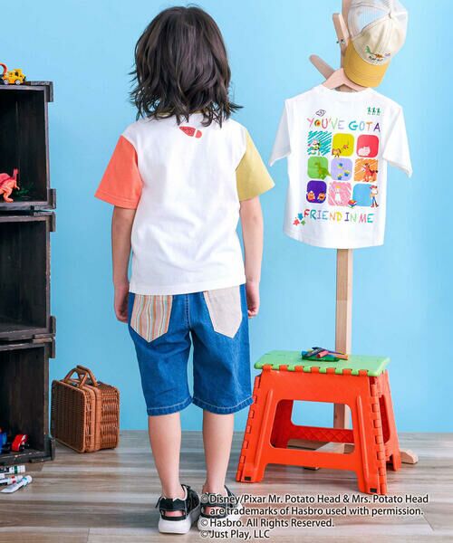 SLAP SLIP / スラップ スリップ Tシャツ | 【トイ・ストーリー(Toy Story)コレクション】キャラクタープリントバイカラー半袖Tシャツ(80~130cm) | 詳細2