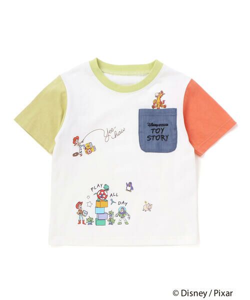 SLAP SLIP / スラップ スリップ Tシャツ | 【トイ・ストーリー(Toy Story)コレクション】キャラクタープリントバイカラー半袖Tシャツ(80~130cm) | 詳細6
