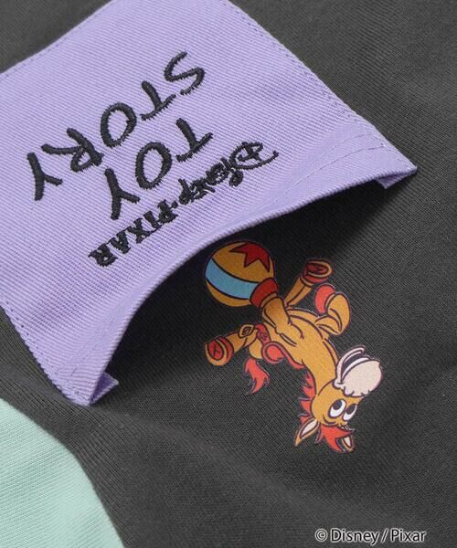 SLAP SLIP / スラップ スリップ Tシャツ | 【トイ・ストーリー(Toy Story)コレクション】キャラクタープリントバイカラー半袖Tシャツ(80~130cm) | 詳細13