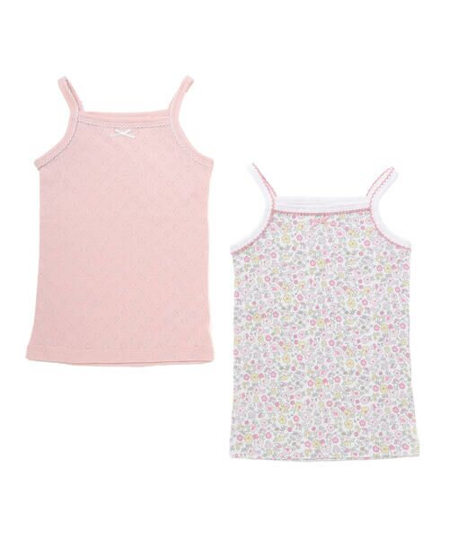 SLAP SLIP / スラップ スリップ その他インナー・ルームウェア | ハート柄+お花レモン総柄キャミソールインナー2点セット(80~130cm) | 詳細1