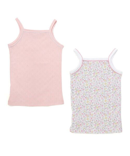 SLAP SLIP / スラップ スリップ その他インナー・ルームウェア | ハート柄+お花レモン総柄キャミソールインナー2点セット(80~130cm) | 詳細2