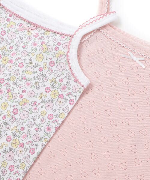 SLAP SLIP / スラップ スリップ その他インナー・ルームウェア | ハート柄+お花レモン総柄キャミソールインナー2点セット(80~130cm) | 詳細3