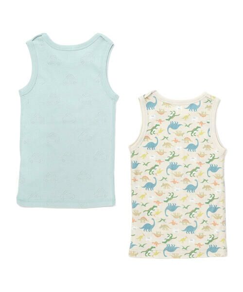 SLAP SLIP / スラップ スリップ その他インナー・ルームウェア | くるま柄+恐竜総柄タンクトップインナー2点セット(80~130cm) | 詳細3