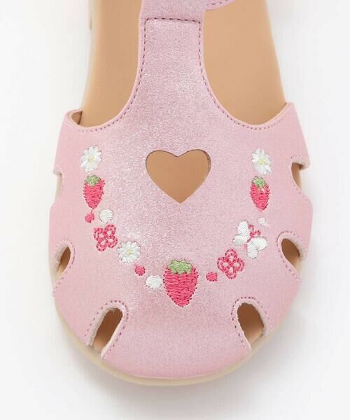 SLAP SLIP / スラップ スリップ サンダル | お花イチゴシェル刺しゅうグルカサンダル(14~19cm) | 詳細8