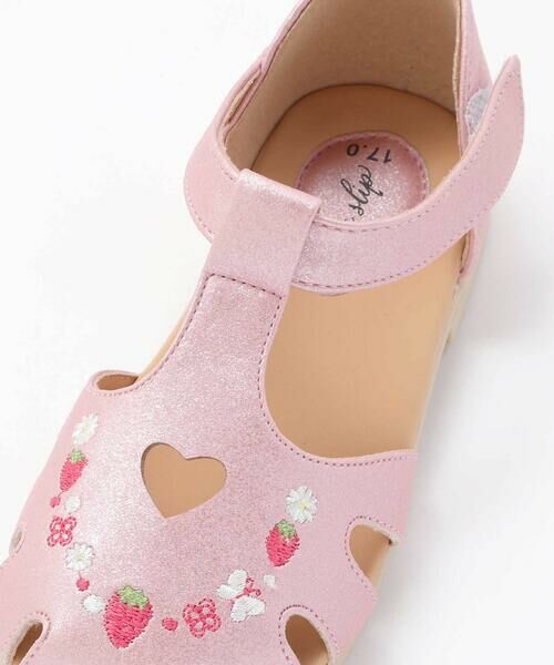 SLAP SLIP / スラップ スリップ サンダル | お花イチゴシェル刺しゅうグルカサンダル(14~19cm) | 詳細10