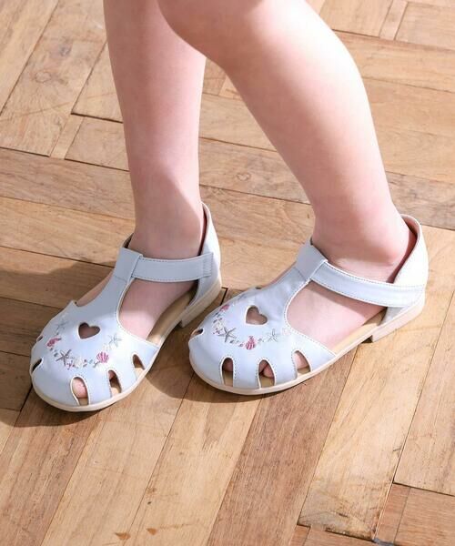 SLAP SLIP / スラップ スリップ サンダル | お花イチゴシェル刺しゅうグルカサンダル(14~19cm) | 詳細14
