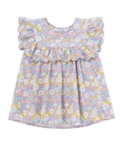 SLAP SLIP / スラップ スリップ Tシャツ | 花柄肩フリルチュニック(80~130cm)