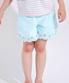 SLAP SLIP / スラップ スリップ ショート・ハーフ・半端丈パンツ | 裾スカラップシャンブレー&花柄ショートパンツ(90~130cm)