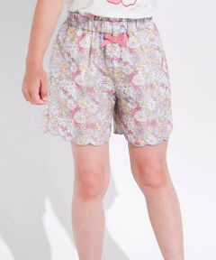 SLAP SLIP / スラップ スリップ ショート・ハーフ・半端丈パンツ | 裾スカラップシャンブレー&花柄ショートパンツ(90~130cm)