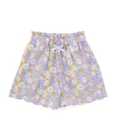 SLAP SLIP / スラップ スリップ ショート・ハーフ・半端丈パンツ | 裾スカラップシャンブレー&花柄ショートパンツ(90~130cm)