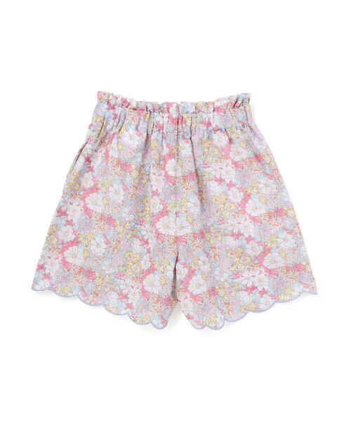 SLAP SLIP / スラップ スリップ ショート・ハーフ・半端丈パンツ | 裾スカラップシャンブレー&花柄ショートパンツ(90~130cm) | 詳細10