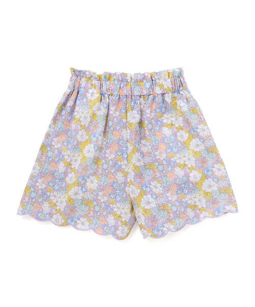 SLAP SLIP / スラップ スリップ ショート・ハーフ・半端丈パンツ | 裾スカラップシャンブレー&花柄ショートパンツ(90~130cm) | 詳細12