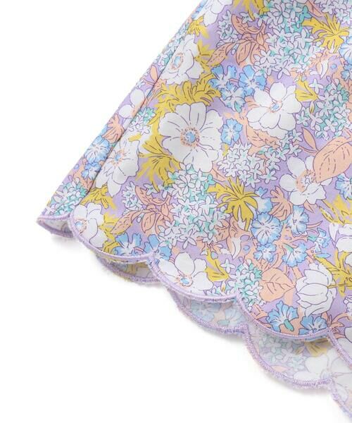 SLAP SLIP / スラップ スリップ ショート・ハーフ・半端丈パンツ | 裾スカラップシャンブレー&花柄ショートパンツ(90~130cm) | 詳細15