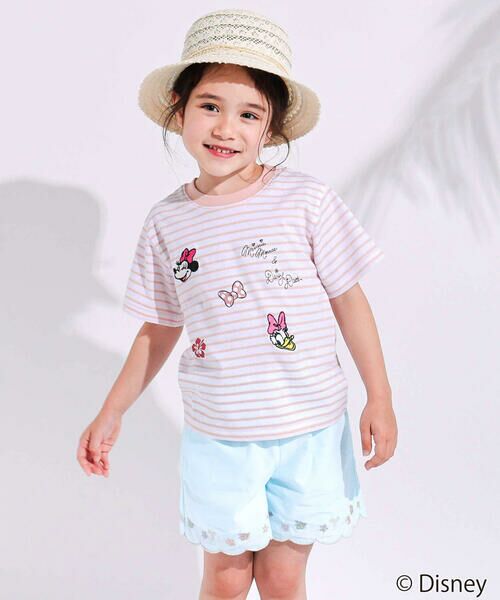 SLAP SLIP / スラップ スリップ Tシャツ | 【ディズニーコレクション】キャラクター刺しゅうボーダー半袖Tシャツ(80~130cm) | 詳細16