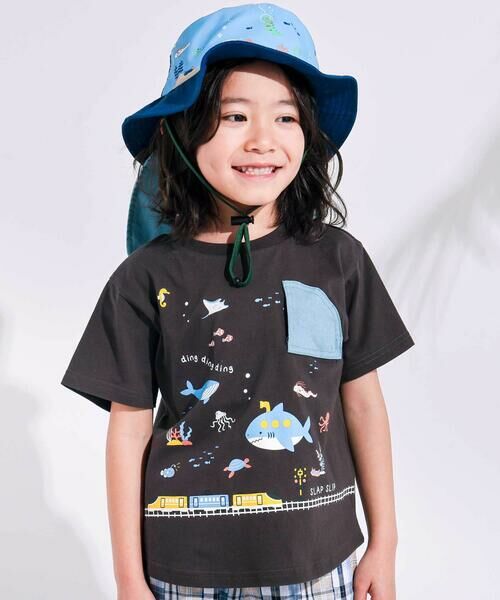 SLAP SLIP / スラップ スリップ Tシャツ | 【接触冷感】海の仲間電車モチーフ半袖Tシャツ(80~130cm) | 詳細2