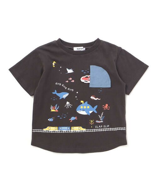 SLAP SLIP / スラップ スリップ Tシャツ | 【接触冷感】海の仲間電車モチーフ半袖Tシャツ(80~130cm) | 詳細4