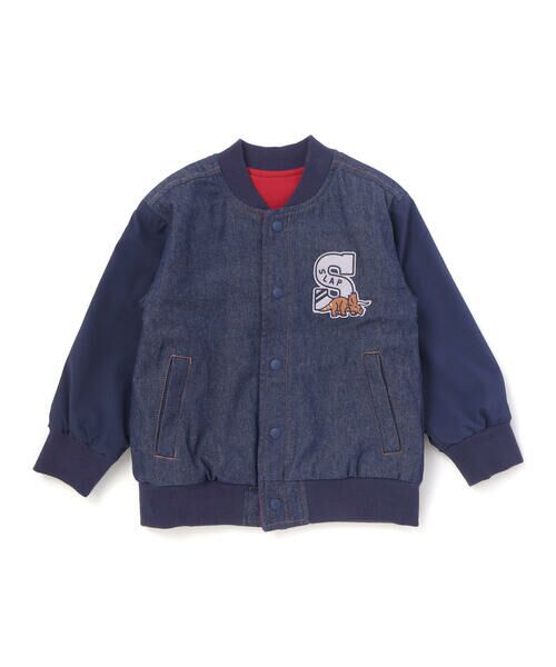 SLAP SLIP / スラップ スリップ その他アウター | リバーシブルデニムスタジャン(80~130cm)（ネイビー）