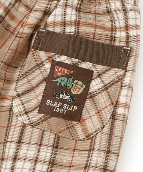 SLAP SLIP / スラップ スリップ その他パンツ | 【お揃い】ロゴパッチ刺しゅうリバーシブルチェックパンツ(80~130cm) | 詳細8