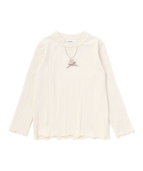 SLAP SLIP / スラップ スリップ Tシャツ | ネックレス刺しゅう長袖Tシャツ(80~130cm) | 詳細5