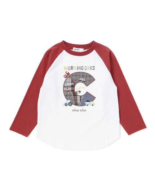 SLAP SLIP / スラップ スリップ Tシャツ | ロゴパッチ刺しゅうラグラン長袖Tシャツ(80~130cm) | 詳細2
