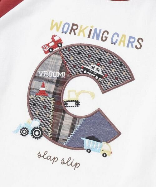 SLAP SLIP / スラップ スリップ Tシャツ | ロゴパッチ刺しゅうラグラン長袖Tシャツ(80~130cm) | 詳細4