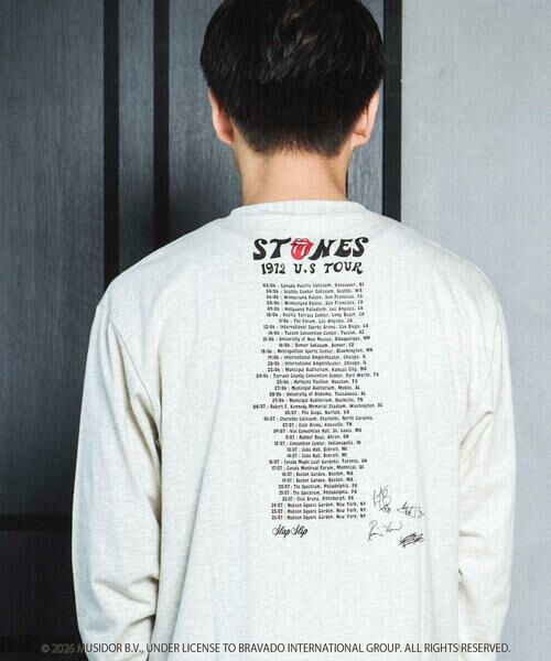 SLAP SLIP / スラップ スリップ Tシャツ | 【ザ・ローリング・ストーンズｘSLAP】フロントｘバックロゴプリント長袖Tシャツ大人 | 詳細2
