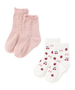 SLAP SLIP / スラップ スリップ ソックス | 編み柄＋総柄アソートレギュラーソックス2Pセット(13~21cm)