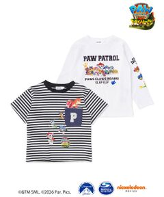 SLAP SLIP / スラップ スリップ その他トップス | 【パウ・パトロール×SLAPSLIP】ストライプ柄半袖Tシャツ＋プリント長袖Tシャツセット(90~130cm)