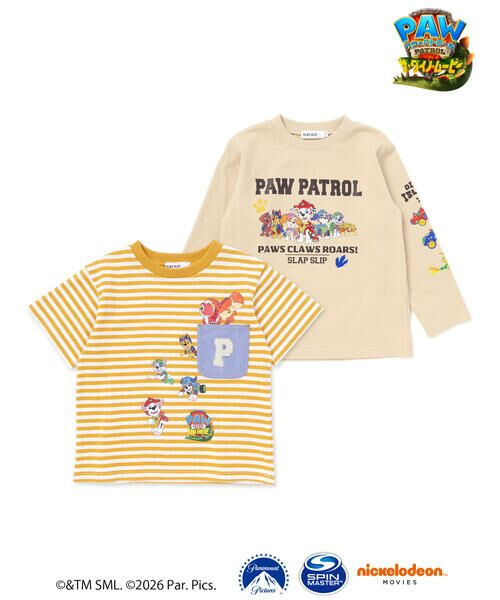 SLAP SLIP / スラップ スリップ その他トップス | 【パウ・パトロール×SLAPSLIP】ストライプ柄半袖Tシャツ＋プリント長袖Tシャツセット(90~130cm) | 詳細19