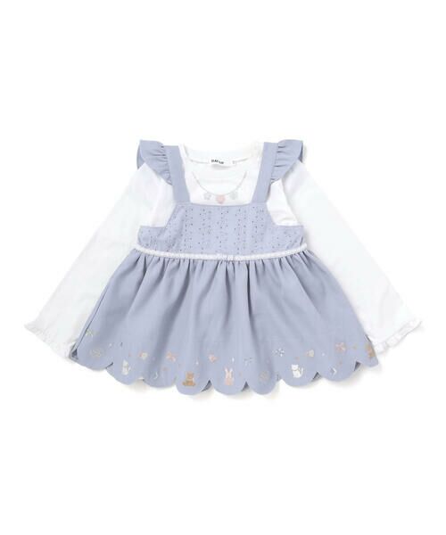 SLAP SLIP / スラップ スリップ その他トップス | 【スラプリ】袖口フリルTシャツ＋裾刺しゅうチュニックセット(90~130cm) | 詳細16