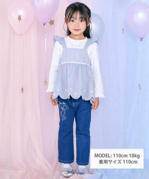 SLAP SLIP / スラップ スリップ その他トップス | 【スラプリ】袖口フリルTシャツ＋裾刺しゅうチュニックセット(90~130cm) | 詳細13