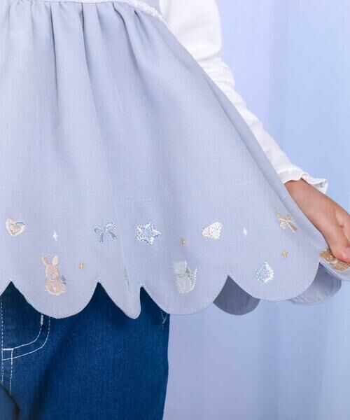 SLAP SLIP / スラップ スリップ その他トップス | 【スラプリ】袖口フリルTシャツ＋裾刺しゅうチュニックセット(90~130cm) | 詳細15