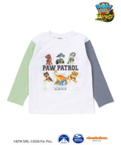 SLAP SLIP / スラップ スリップ Tシャツ | 【パウ・パトロール×SLAPSLIP】無地＆袖切り替えプリント長袖Tシャツ(90~130cm)