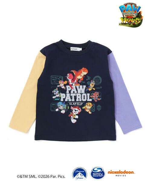 SLAP SLIP / スラップ スリップ Tシャツ | 【パウ・パトロール×SLAPSLIP】無地＆袖切り替えプリント長袖Tシャツ(90~130cm) | 詳細21