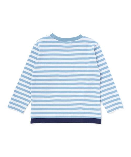 SLAP SLIP / スラップ スリップ Tシャツ | 電車モチーフサガラ刺しゅうボーダー柄長袖Tシャツ(80~130cm) | 詳細5