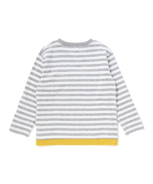 SLAP SLIP / スラップ スリップ Tシャツ | 電車モチーフサガラ刺しゅうボーダー柄長袖Tシャツ(80~130cm) | 詳細10