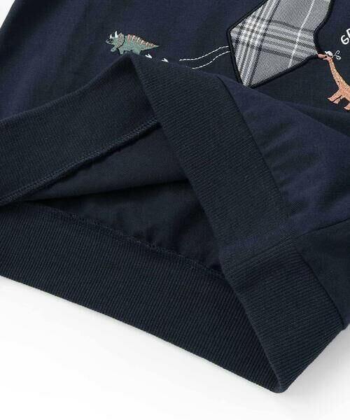 SLAP SLIP / スラップ スリップ Tシャツ | ネクタイメガネパッチ袖切り替え長袖Tシャツ(80~130cm) | 詳細12