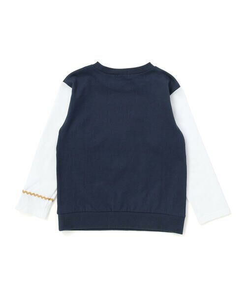 SLAP SLIP / スラップ スリップ Tシャツ | ネクタイメガネパッチ袖切り替え長袖Tシャツ(80~130cm) | 詳細6
